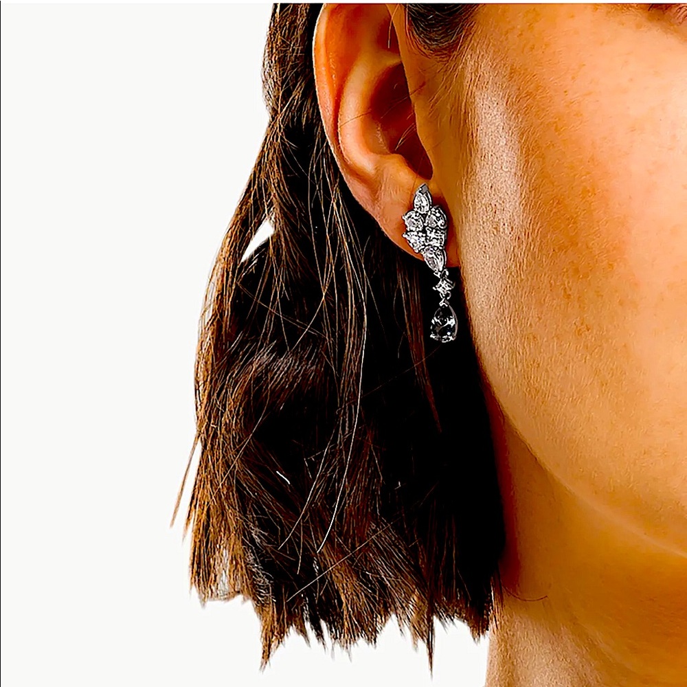 Swarovski Tennis Deluxe earrings, Mixed crystals cut, Gray Blue